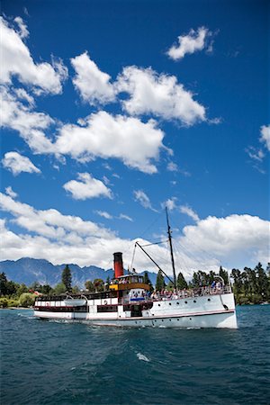 TSS Earnslaw, Lake Wakatipu, Queenstown, South Island, New zealand Fotografie stock - Rights-Managed, Codice: 700-00846804