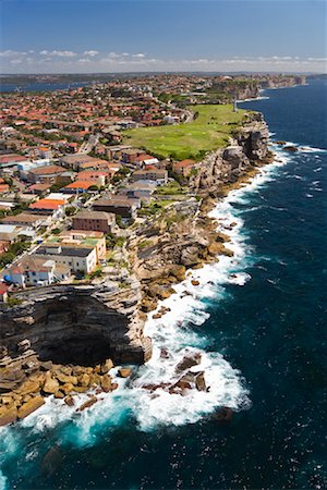 Overview of Bondi, Sydney, New South Wales, Australia Foto de stock - Con derechos protegidos, Código: 700-00846828