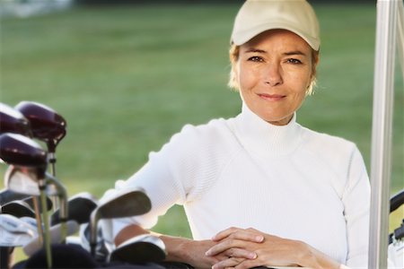 simsearch:700-05969968,k - Portrait of Woman Golfer Stock Photo - Rights-Managed, Code: 700-00847622