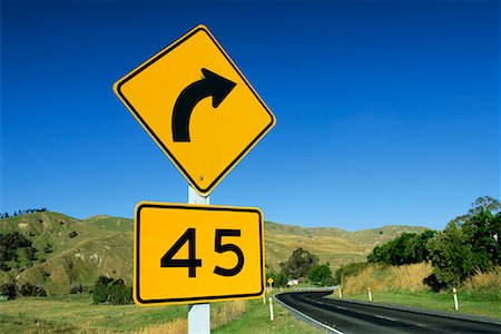 Traffic Sign, New Zealand, North Island Foto de stock - Con derechos protegidos, Código: 700-00848245