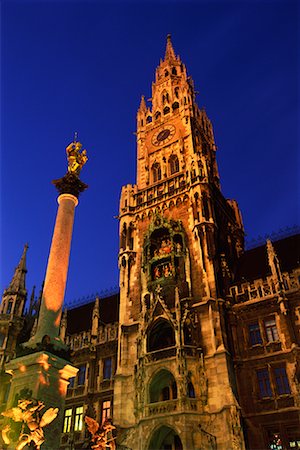 Hôtel de ville, Munich, Bavière, Allemagne Photographie de stock - Rights-Managed, Code: 700-00848255