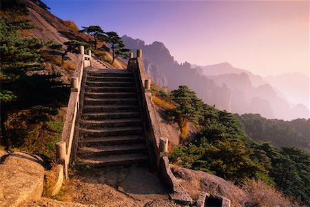 stair for mountain - Footpath, Mount Huangshan, Anhui Province, China Stock Photo - Rights-Managed, Code: 700-00848250