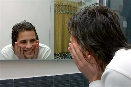 Man Washing Face Stock Photo - Rights-Managed, Code: 700-00848474