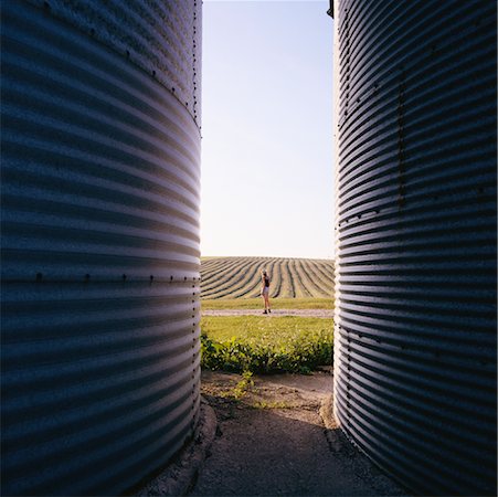 Femme sur la ferme Photographie de stock - Rights-Managed, Code: 700-00848617