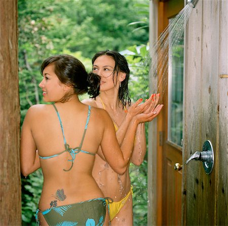 shower together - Women at Outdoor Shower Stock Photo - Rights-Managed, Code: 700-00864941