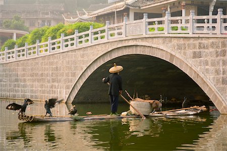 Cormorant Fisherman, Yangshuo, Guangxi Province, China Foto de stock - Con derechos protegidos, Código: 700-00865303