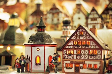 Figurines in Toy Town Stock Photo - Rights-Managed, Code: 700-00865621