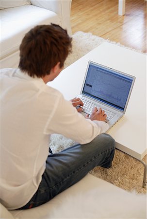 Man Using Laptop Stock Photo - Rights-Managed, Code: 700-00865641