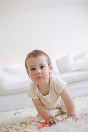Baby Crawling on Rug Stock Photo - Rights-Managed, Code: 700-00865708