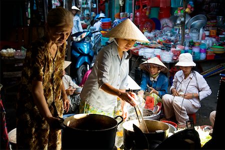 Food Vendors at Market, Hoi An, Vietnam Foto de stock - Con derechos protegidos, Código: 700-00866474
