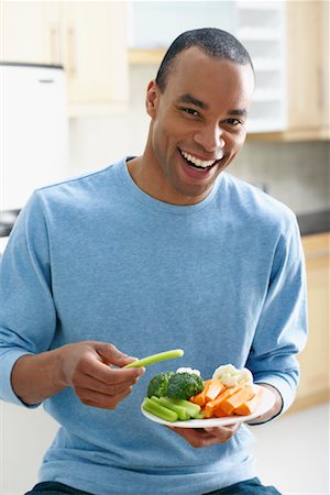 black people eating healthy food