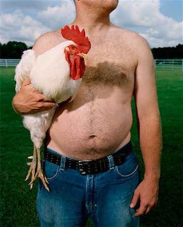 farmer chicken - Man Holding Rooster Stock Photo - Rights-Managed, Code: 700-00909642