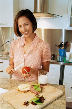 simsearch:700-01579466,k - Woman Making Sandwich Stock Photo - Rights-Managed, Code: 700-00916889