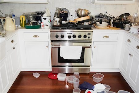 Messy Kitchen Stock Photo - Rights-Managed, Code: 700-00917688