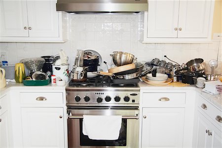 disorder in house - Messy Kitchen Stock Photo - Rights-Managed, Code: 700-00917738