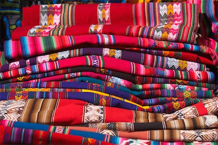 sunday market - Fabric at Sunday Market, Chinchero, Peru Stock Photo - Rights-Managed, Code: 700-00917978