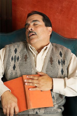 Man Sleeping in Armchair Stock Photo - Rights-Managed, Code: 700-00918213