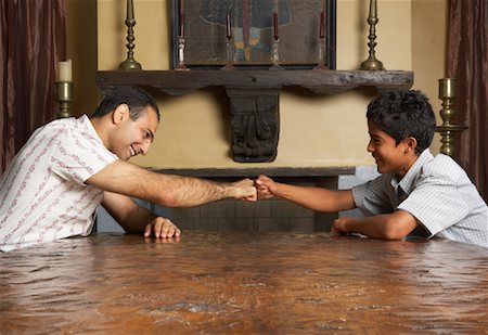 fist on table - Father and Son Bonding Stock Photo - Rights-Managed, Code: 700-00918244
