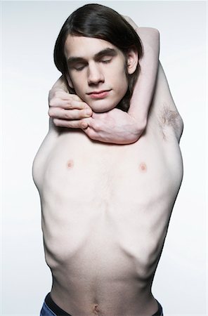 skinny man long hair - Portrait of Contortionist Stock Photo - Rights-Managed, Code: 700-00910149