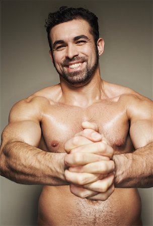 simsearch:700-02200026,k - Man Flexing Muscles Stock Photo - Rights-Managed, Code: 700-00910238