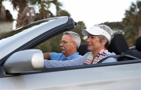 Mature Couple in Convertible Stock Photo - Rights-Managed, Code: 700-00912277