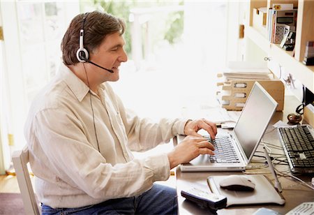 Man Working at Home Stock Photo - Rights-Managed, Code: 700-00934894