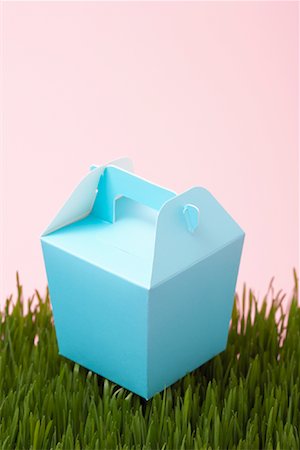 simsearch:700-00935209,k - Blue Box on Grass Stock Photo - Rights-Managed, Code: 700-00935210