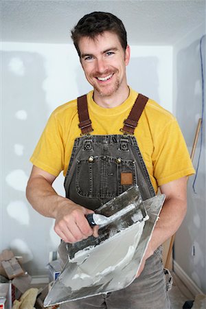 plaster (construction) - Portrait of Man Foto de stock - Con derechos protegidos, Código: 700-00933527