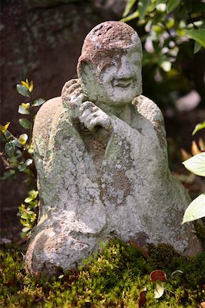 Statue, Temple Garden, Kyoto, Japan Stock Photo - Rights-Managed, Code: 700-00947635