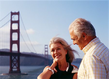 Couple by Golden Gate Bridge, San Francisco, California, USA Stock Photo - Rights-Managed, Code: 700-00948007
