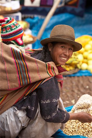 Mother and Baby Shopping at Market, Pisac, Peru Stock Photo - Rights-Managed, Code: 700-00948190