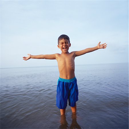 Boy in Lake Stock Photo - Rights-Managed, Code: 700-00948455