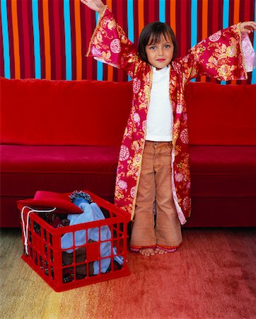 Girl Dress Up in Kimono Stock Photo - Rights-Managed, Code: 700-00948820