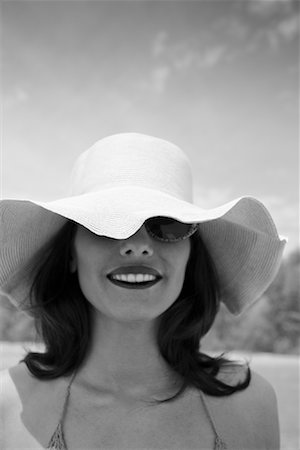 Portrait of Woman Wearing Sunhat Stock Photo - Rights-Managed, Code: 700-00954602