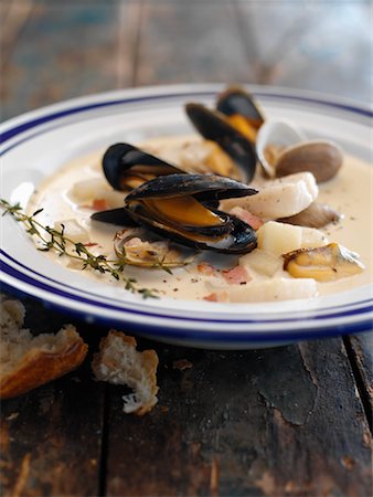 Seafood Chowder Fotografie stock - Rights-Managed, Codice: 700-00954804