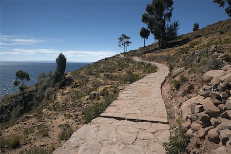 shrubs walkway - L'île de Taquile, lac Titicaca, Pérou Photographie de stock - Rights-Managed, Code: 700-00954821