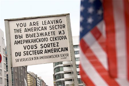Checkpoint Charlie Sign, Berlin, Germany Stock Photo - Rights-Managed, Code: 700-00954877