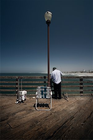 Man Fishing from Oceanside Pier, Oceanside, California, USA Stock Photo - Rights-Managed, Code: 700-00954921