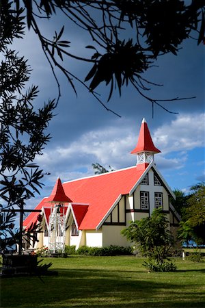 Cap Malheureux Catholic Church, Mauritius Fotografie stock - Rights-Managed, Codice: 700-00955127