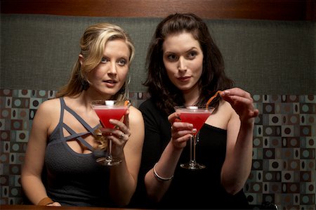 flirting at disco - Women Drinking Stock Photo - Rights-Managed, Code: 700-00955198