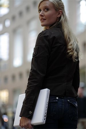 Woman with Laptop Outdoors Stock Photo - Rights-Managed, Code: 700-00955215