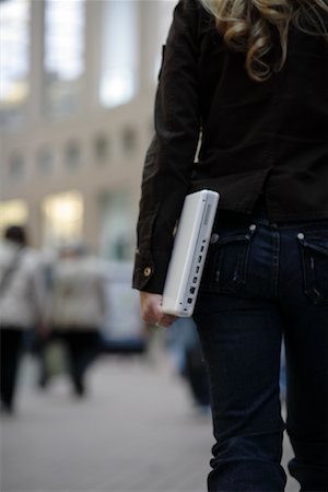 Woman with Laptop Outdoors Stock Photo - Rights-Managed, Code: 700-00955216