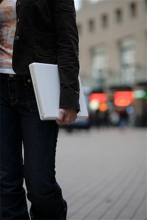 Woman with Laptop Outdoors Stock Photo - Rights-Managed, Code: 700-00955217