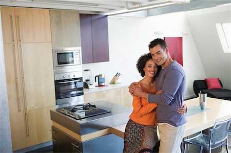 Couple dans la cuisine Photographie de stock - Rights-Managed, Code: 700-00955334