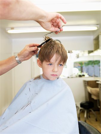 simsearch:6128-08798764,k - Boy Getting a Haircut Stock Photo - Rights-Managed, Code: 700-00955415