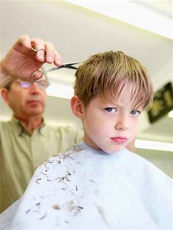 simsearch:6128-08798764,k - Boy Getting a Haircut Stock Photo - Rights-Managed, Code: 700-00955416