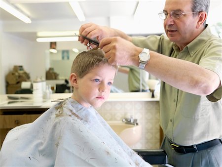 Boy Getting Haircut Stock Photo - Rights-Managed, Code: 700-00955419