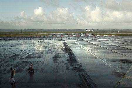 plane runway people - Airport Tarmac Stock Photo - Rights-Managed, Code: 700-00955411