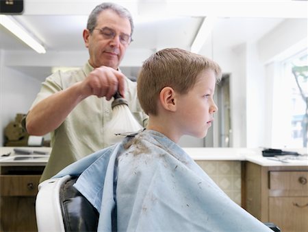 Boy Getting Haircut Stock Photo - Rights-Managed, Code: 700-00984268
