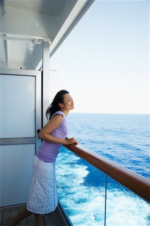 Woman on Cruise Ship Stock Photo - Rights-Managed, Code: 700-00983234